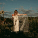 Sunset bride at Maidenwoods Events - weddings spring 2022