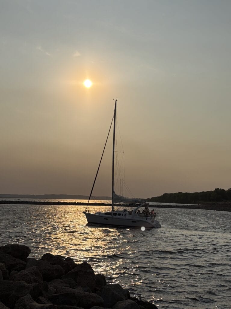 Sailboat on Lake Pepin. 