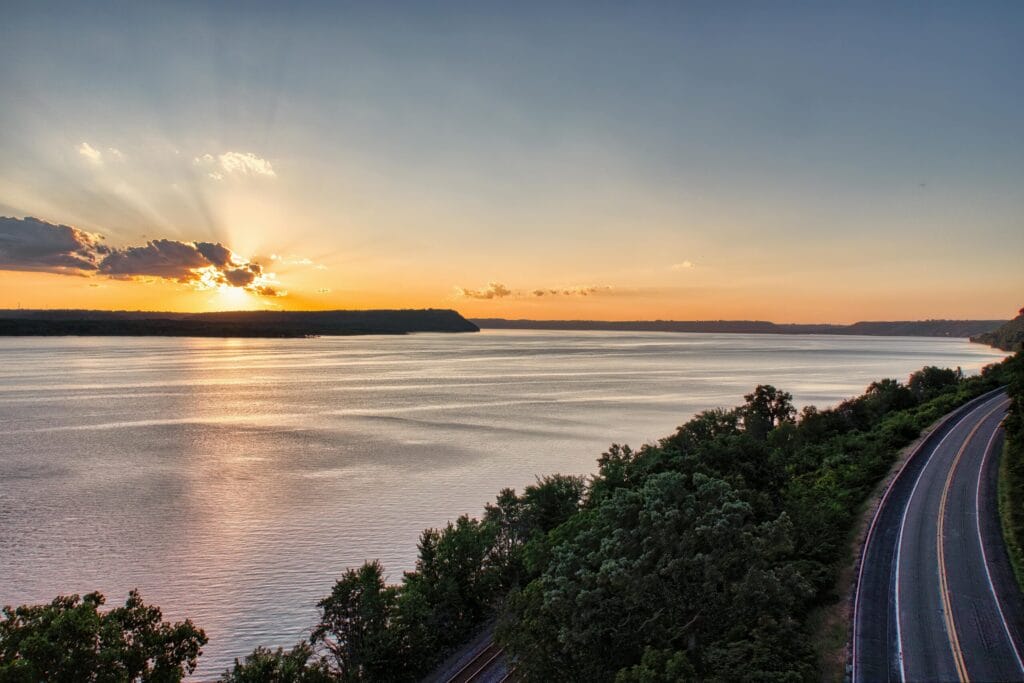 Amazing Sunset over Lake Pepin from Stockholm WI. Experience the Pepin, WI area on the Great River Road.